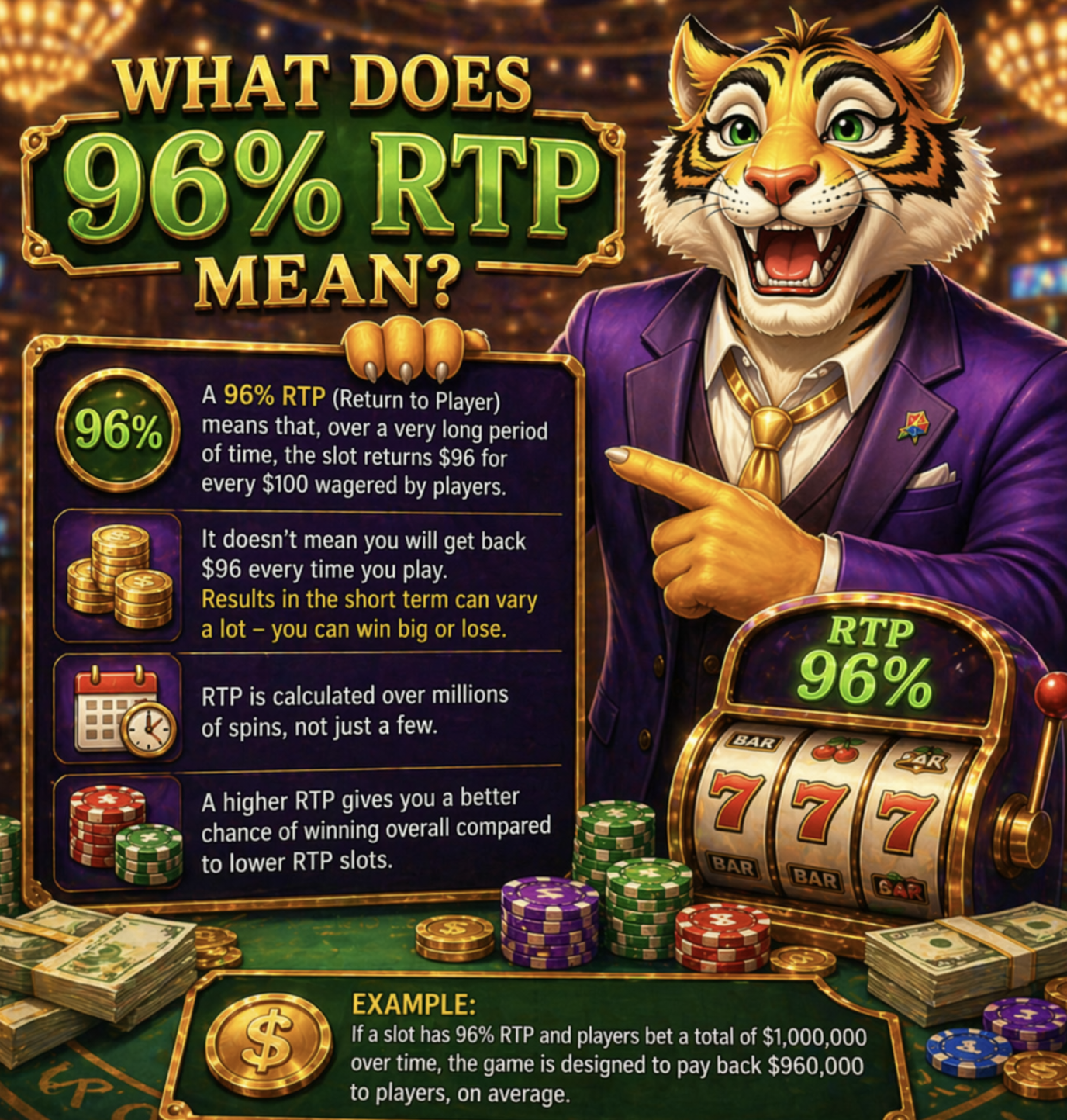 What Does 96% RTP Mean in Slots?